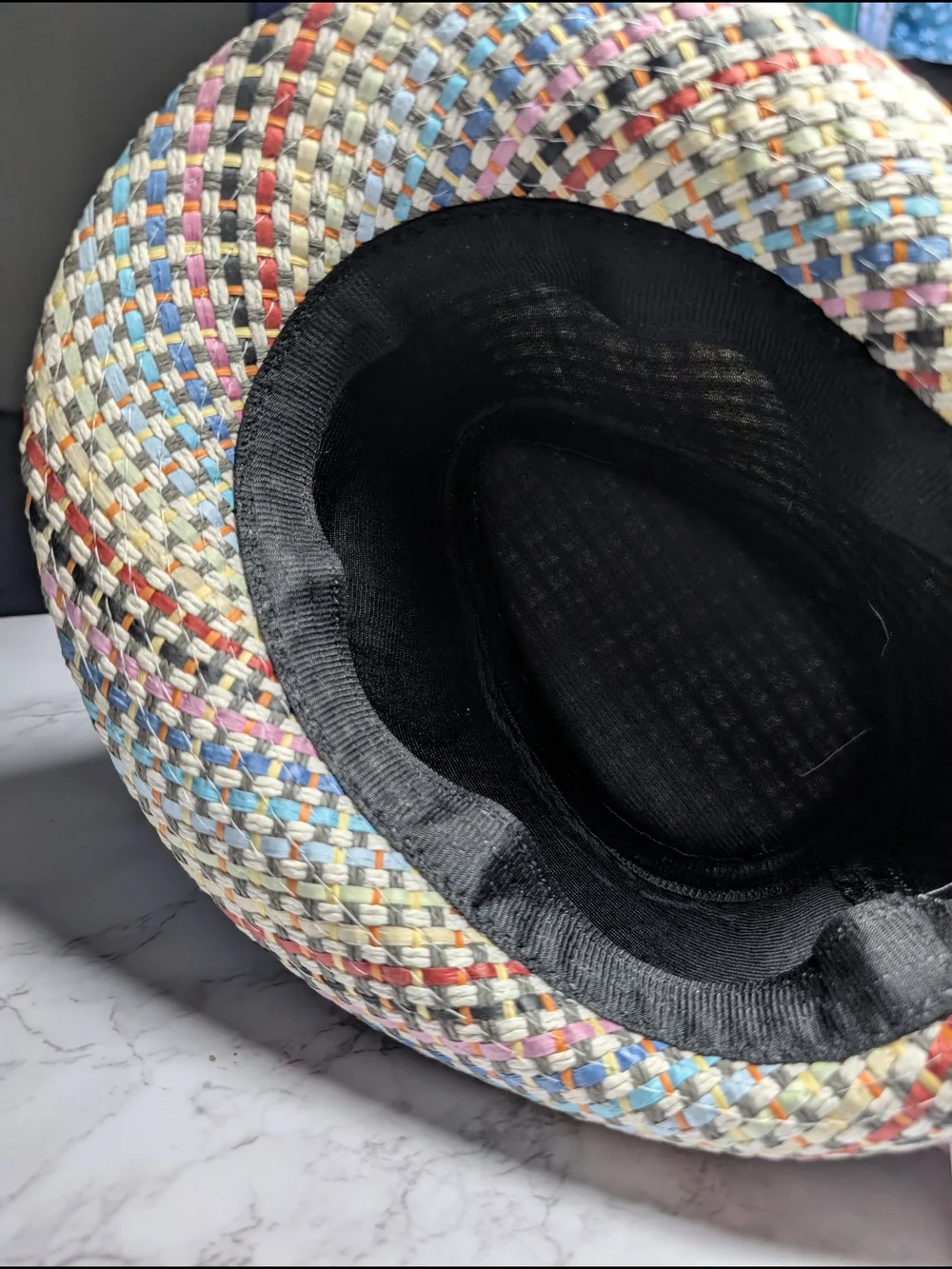 Michael Kors Multicolor Woven Fedora Hat